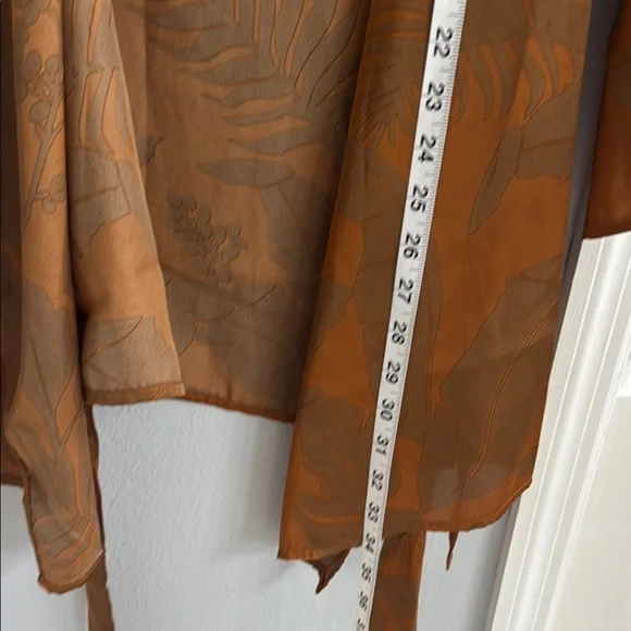 12th Tribe Brown Satin Robe Luxurious Wrap - Picture 7 of 8